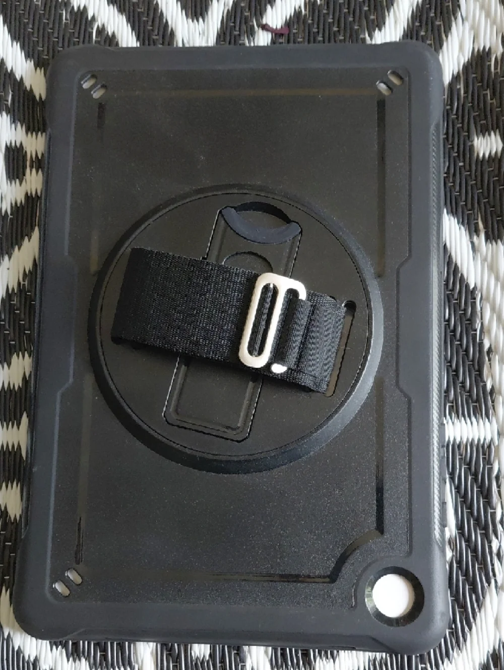 Black Hand Strap Shockproof Tablet Case with Shoulder Strap